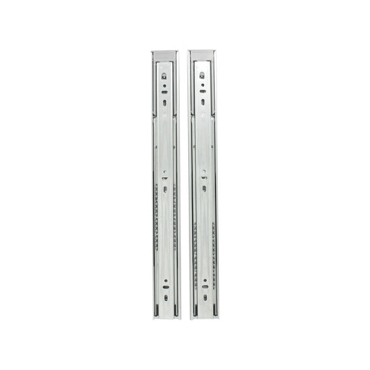 Corredera metálica de extensión para cajones, rieles plateados de 40 cm, juego de 2 piezas