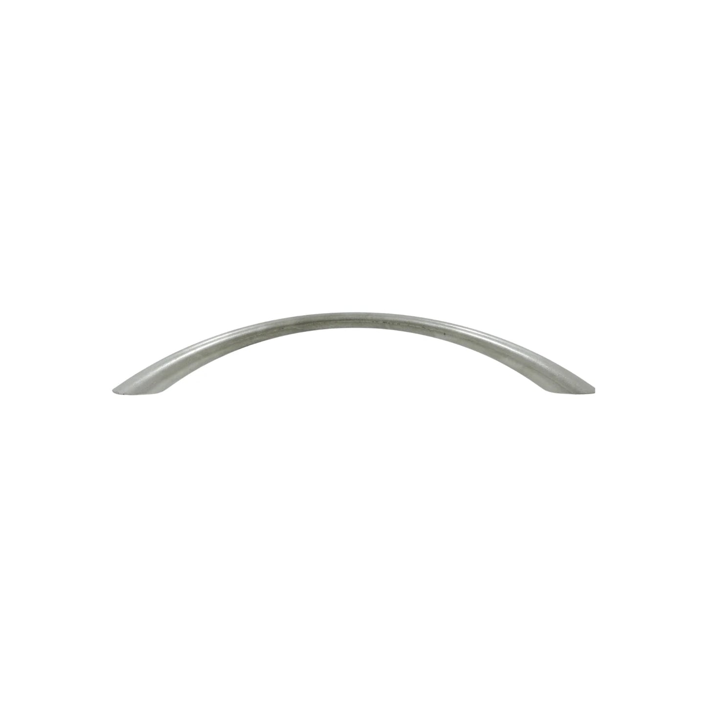 Jaladera curva níquel satinado 128mm para muebles, cajones o puertas de cocina