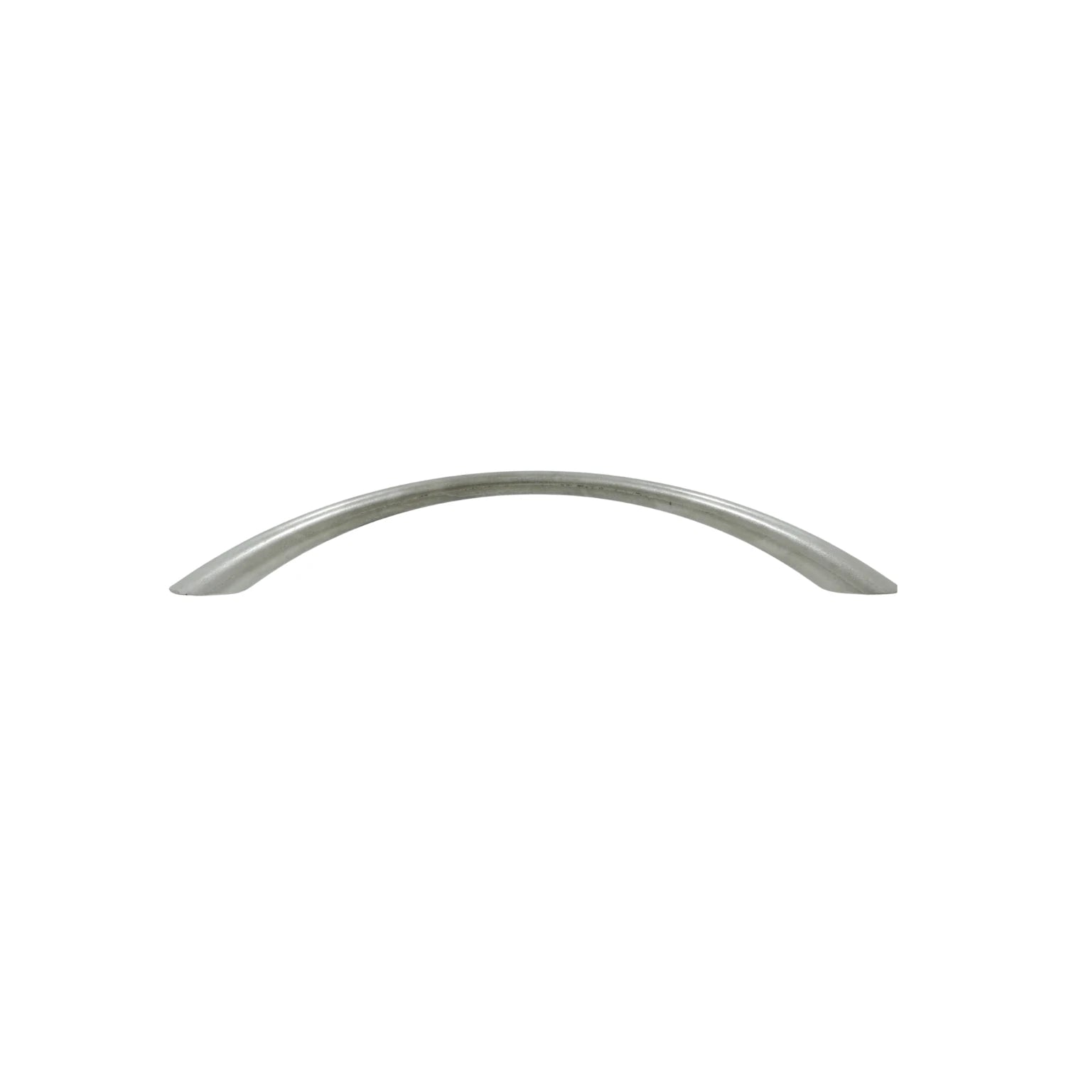 Jaladera curva níquel satinado 128mm para muebles, cajones o puertas de cocina