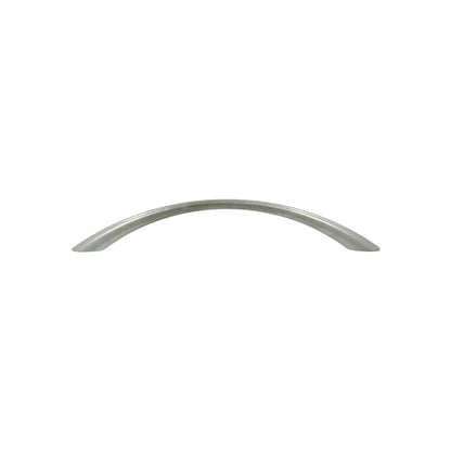 Jaladera curva níquel satinado 128mm para muebles, cajones o puertas de cocina