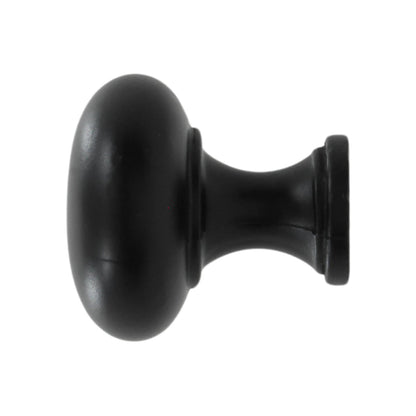 Jaladera botón ovalada negra para gabinetes, cajones de mueble, perilla de ferretería.