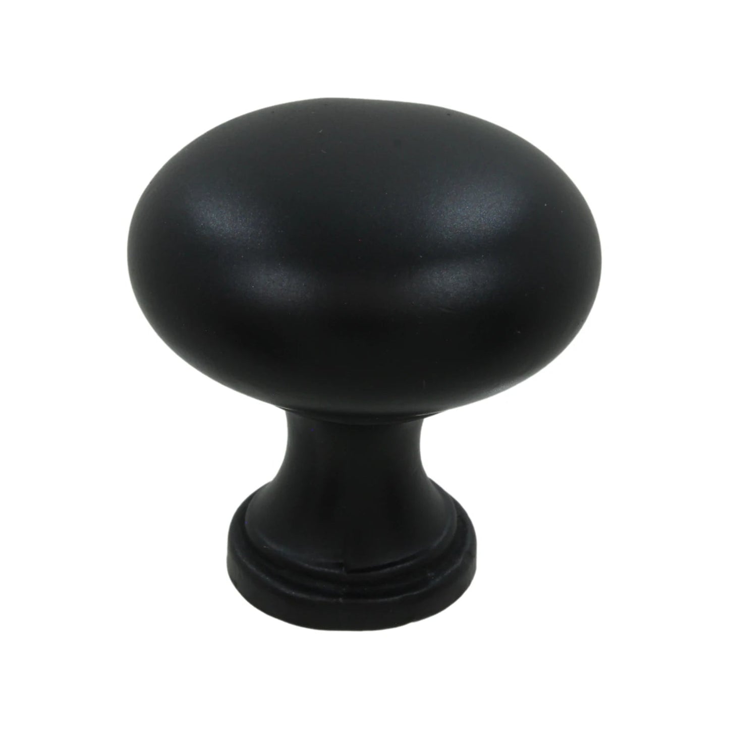 Jaladera de botón redonda negra mate para muebles, gabinetes y cajones, diseño moderno.