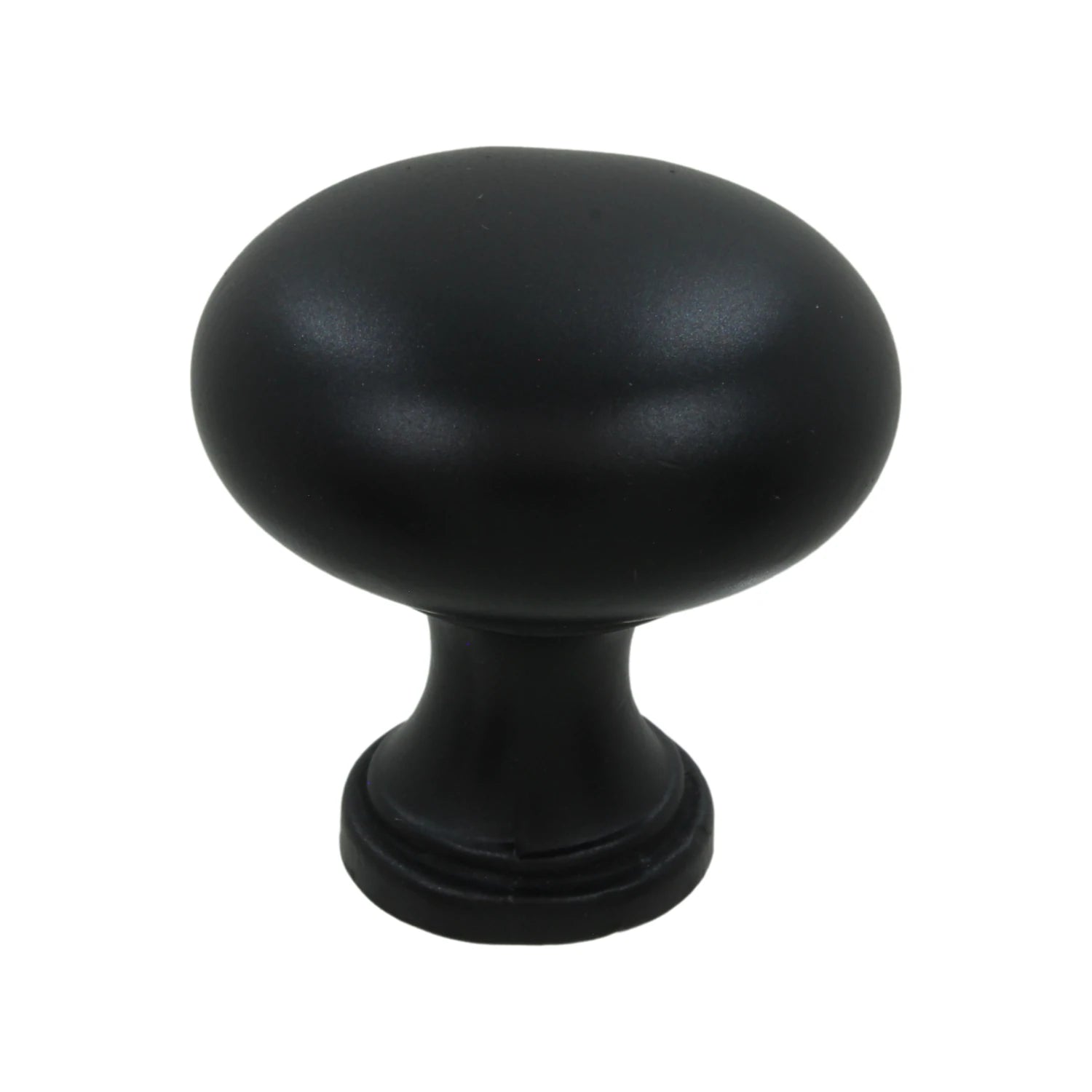 Jaladera de botón redonda negra mate para muebles, gabinetes y cajones, diseño moderno.