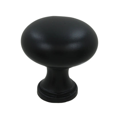 Jaladera de botón redonda negra mate para muebles, gabinetes y cajones, diseño moderno.