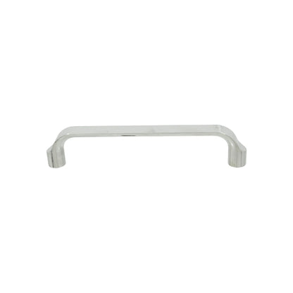 Jaladera níquel 128mm, acabado brillante tipo barra para muebles y cajones