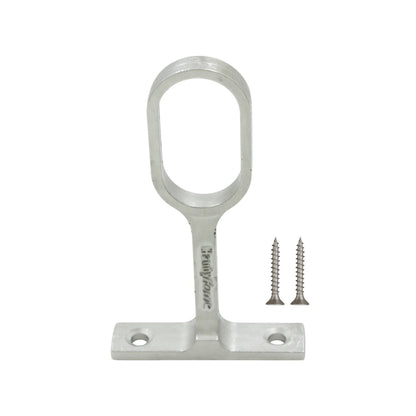 Soporte para tubo ovalado níquel con tornillo Handy Home 14329