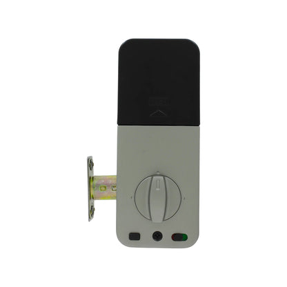 Cerradura inteligente de seguridad para puerta interior, acabado níquel/negro con perilla y pestillo deadbolt