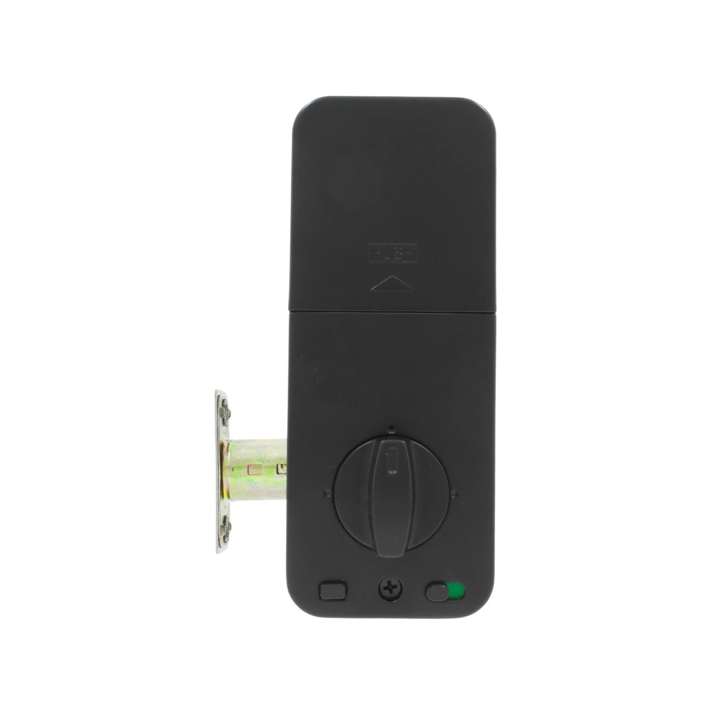 Cerradura inteligente electrónica negra para puerta con luz indicadora de estado