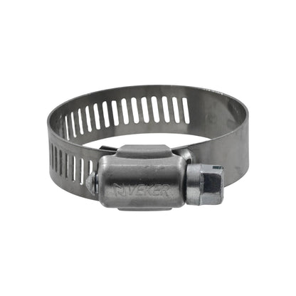 Abrazadera Veker de acero inoxidable con tornillo sin fin para mangueras 1 3/4 pulgadas