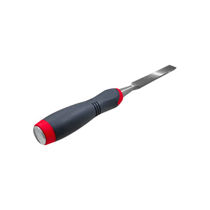 Formón 5/8 pulgada mango comfort gris rojo para madera con golpeador metálico
