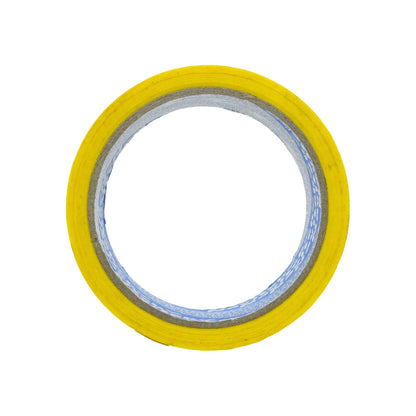Rollo de cinta adhesiva amarilla de 50mm, ideal para aislamiento, embalaje o señalización en ferretería