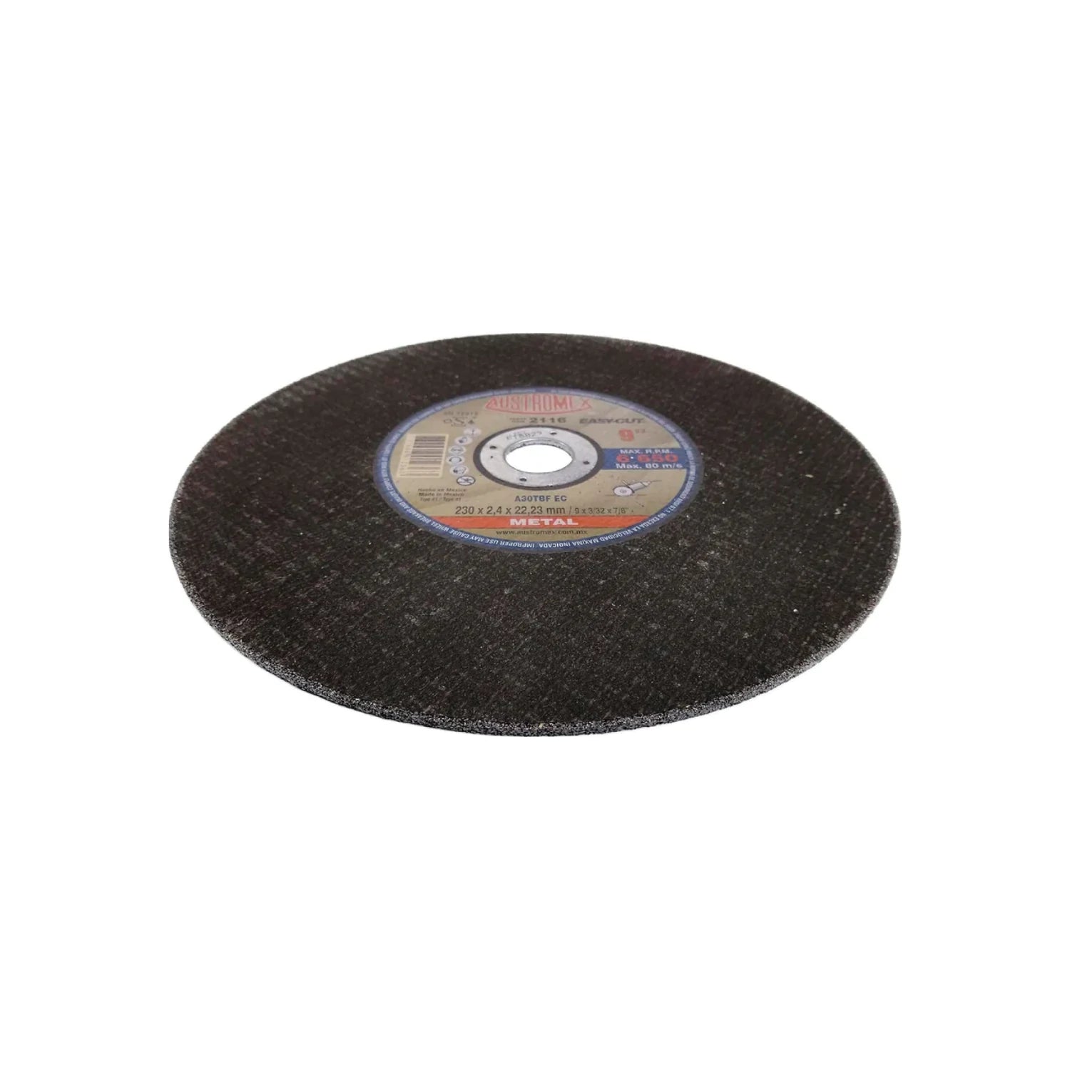 Disco de corte abrasivo Austromex 9 pulgadas para metal, modelo 2116 EASYCUT