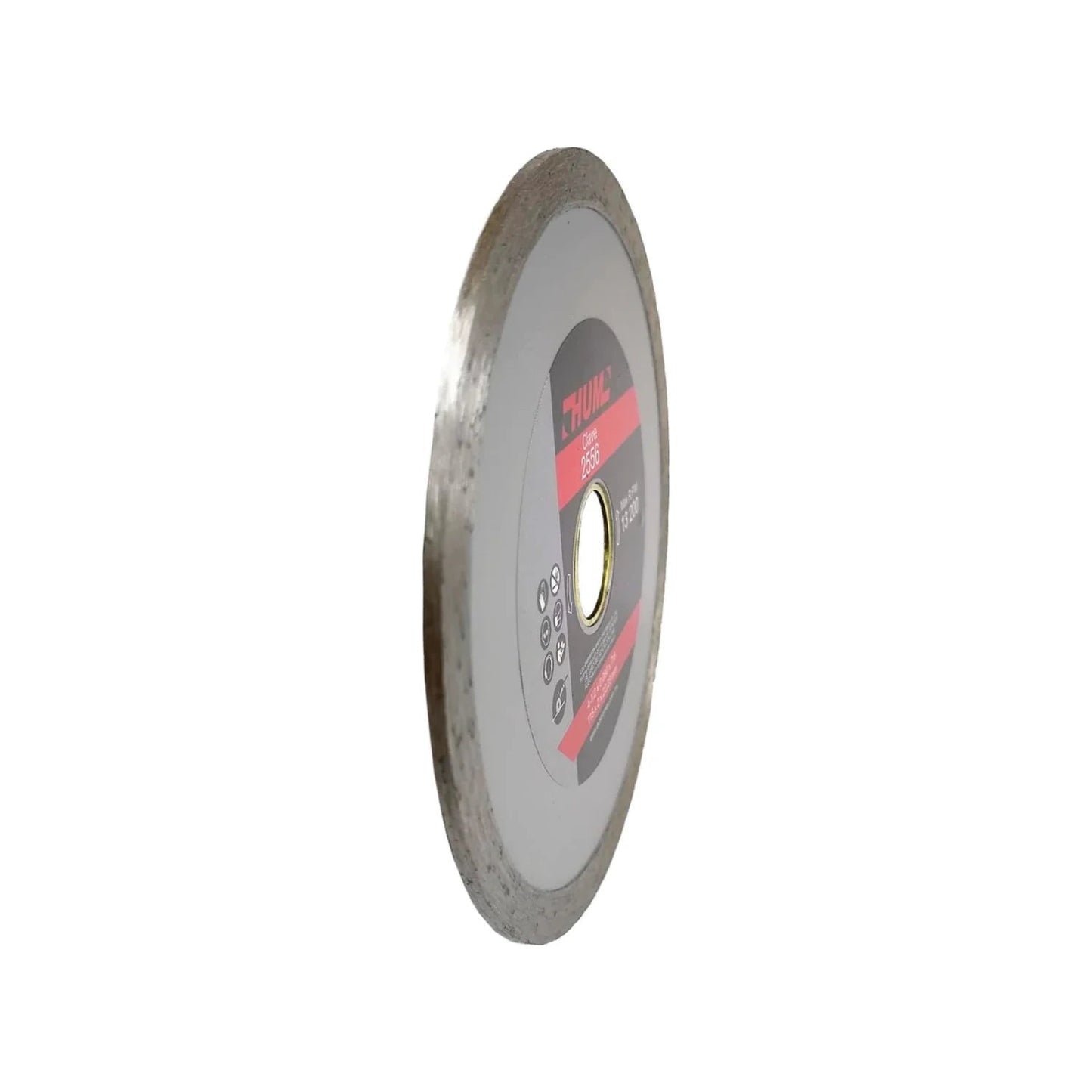 Disco de corte diamantado THUM clave 2556, corona continua para azulejos y cerámica, color gris