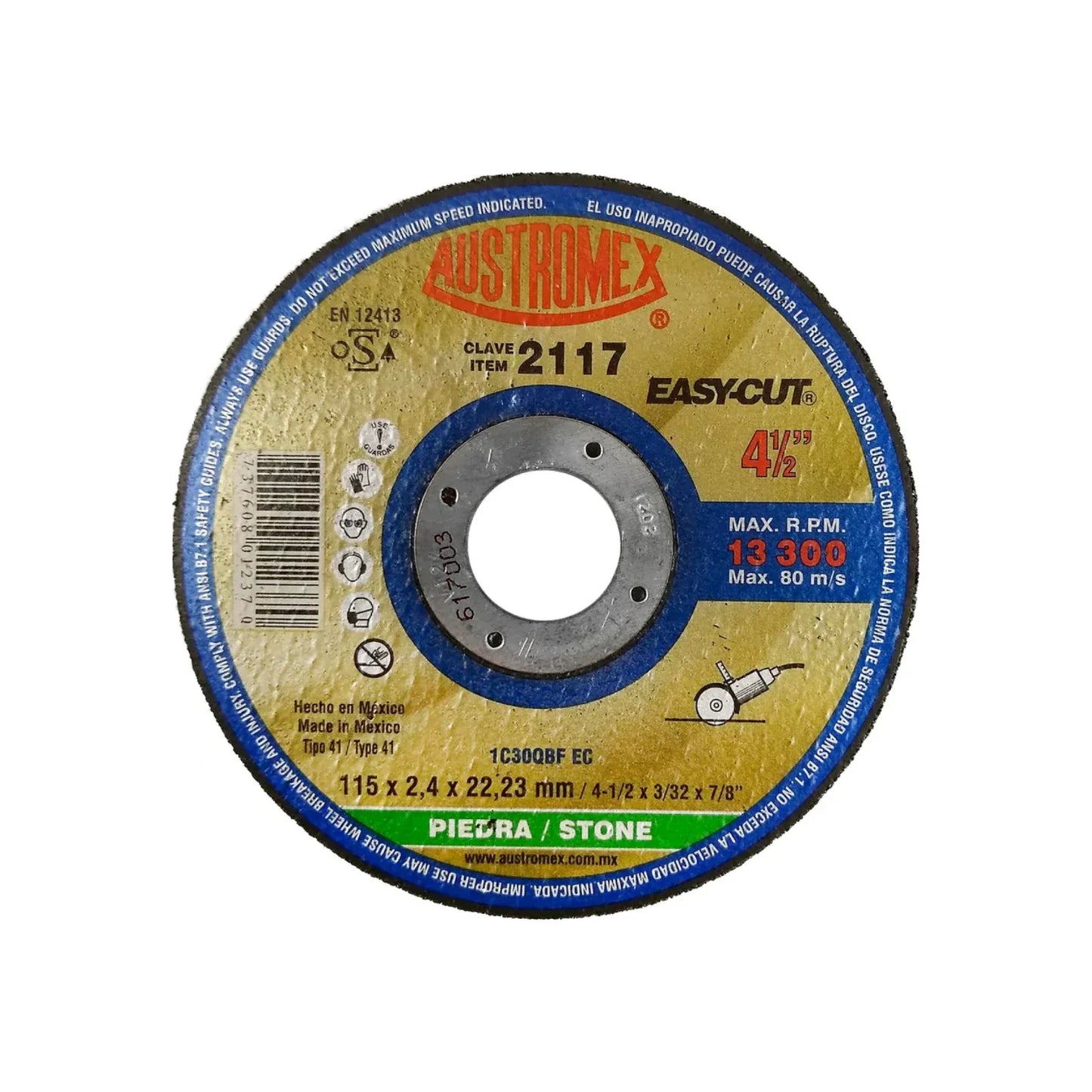 Disco 4 1/2" corte concreto Austromex 2117