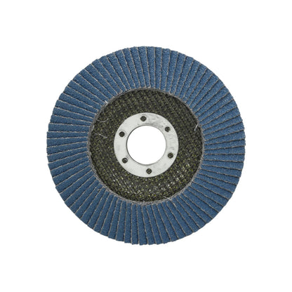 Disco laminado abrasivo azul 4 1/2" grano 40 para lijado y desbaste de metal en amoladora