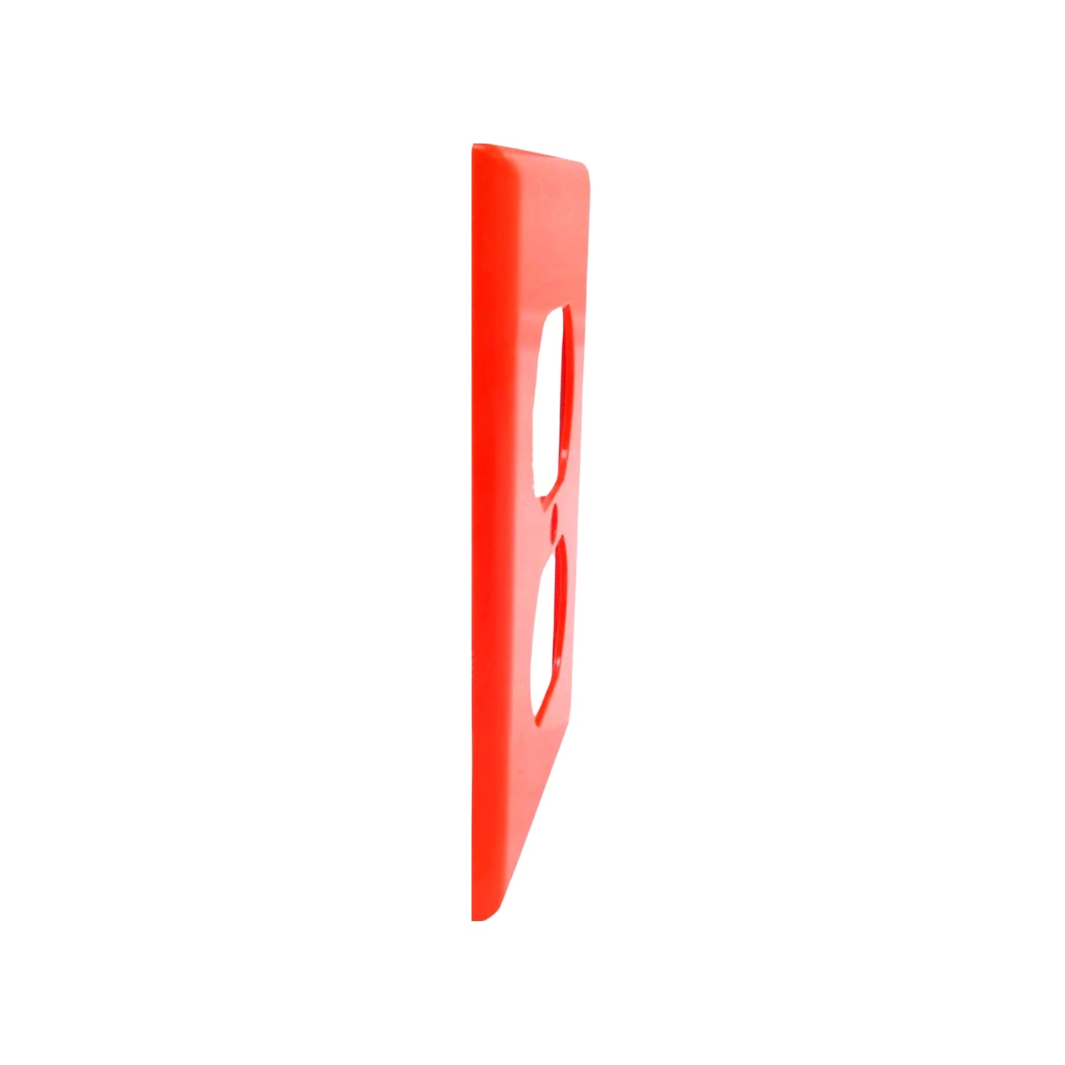 Placa de pared dúplex naranja para dos tomacorrientes eléctricos, ferretería