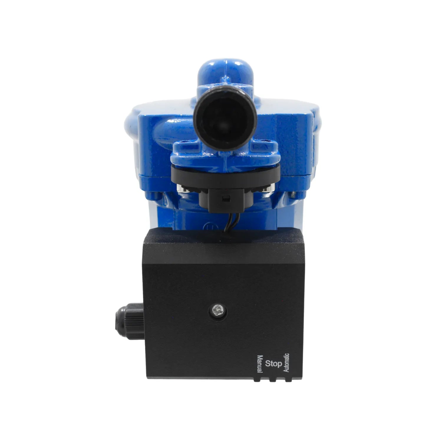 Bomba de agua automática azul con interruptor manual y automático para sistemas de presurización doméstica