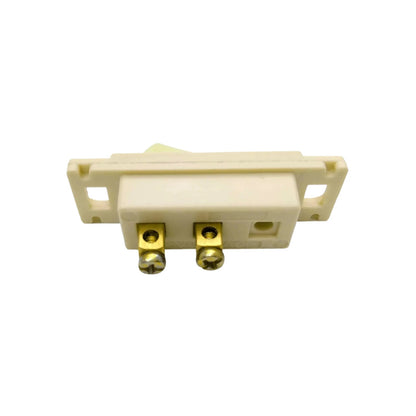Apagador sencillo de módulo eléctrico color crema con terminales de tornillo