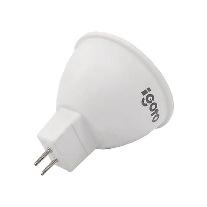Reflector LED MR16 Igoto blanco 5W, con base GU5.3, para iluminación de luz fría