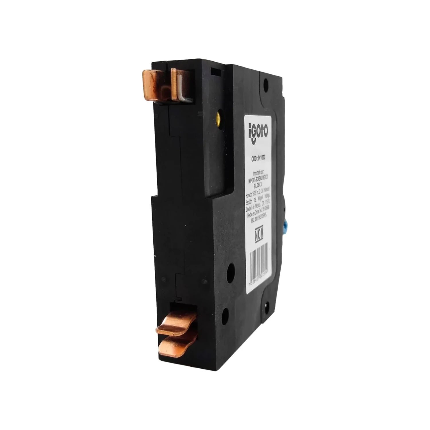 Interruptor de circuito Igoto 30A unipolar negro para protección eléctrica