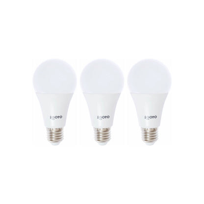Paquete de 3 focos LED Igoro luz blanca fría con rosca estándar
