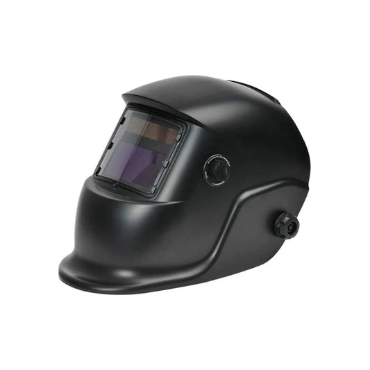 Careta para soldar automática negra para protección facial, con perilla de ajuste de sombra.