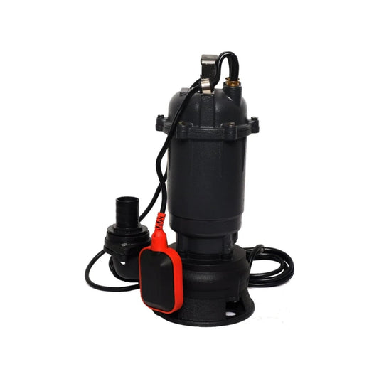Bomba sumergible para agua sucia, color negro, con interruptor de flotador naranja, ideal para drenaje