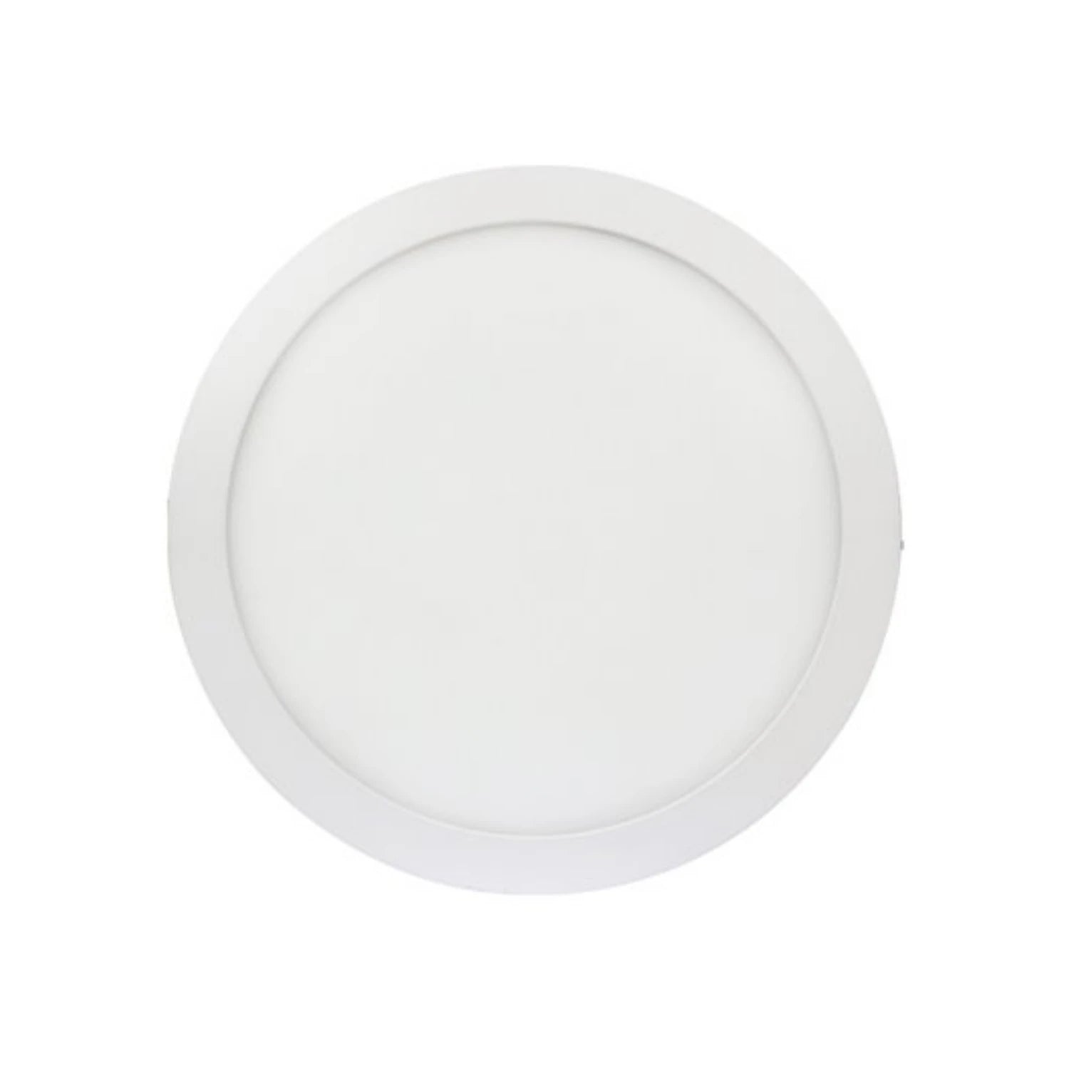 Lámpara panel LED redonda empotrable blanca para iluminación de techo moderna.