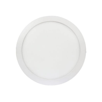 Lámpara panel LED redonda 9W blanca empotrable para techo o plafón