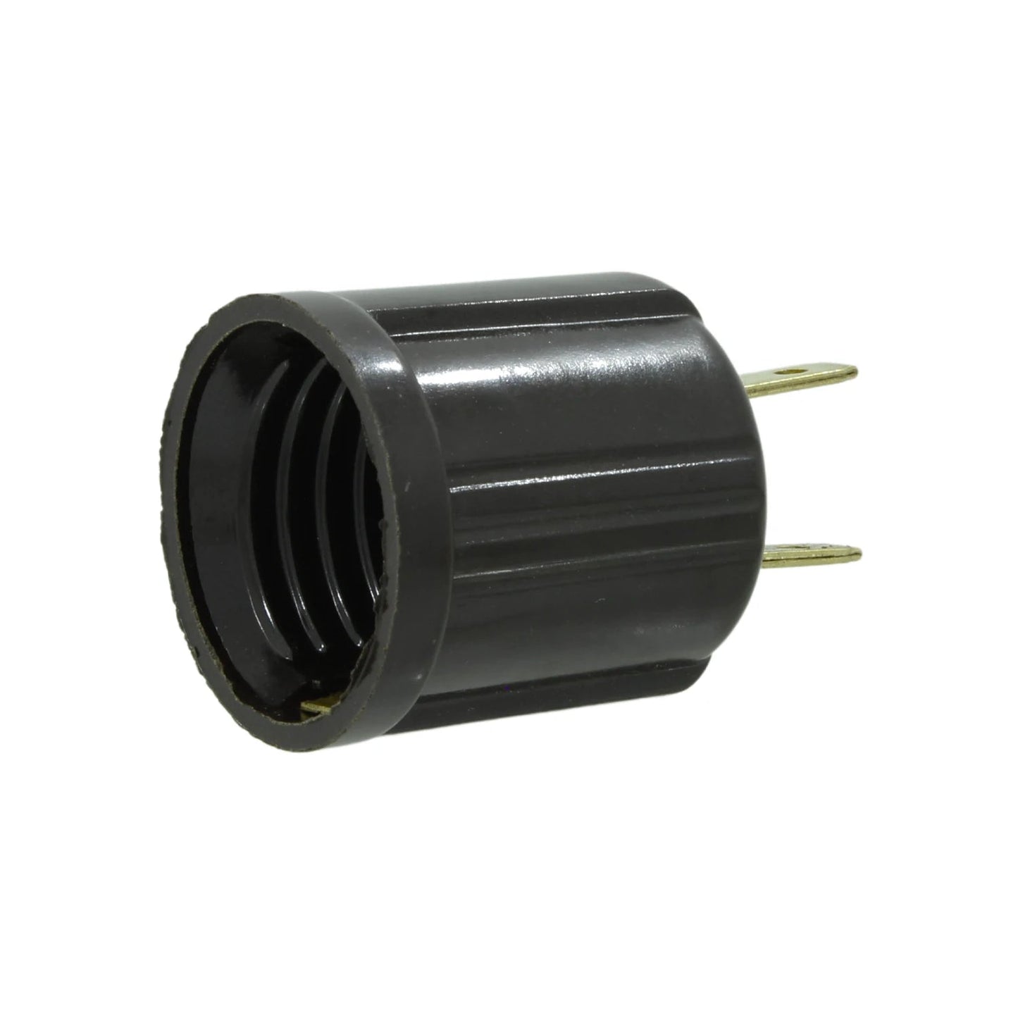 Socket con clavija café, adaptador de portalámparas para foco E26/E27