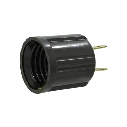 Socket con clavija café, adaptador de portalámparas para foco E26/E27