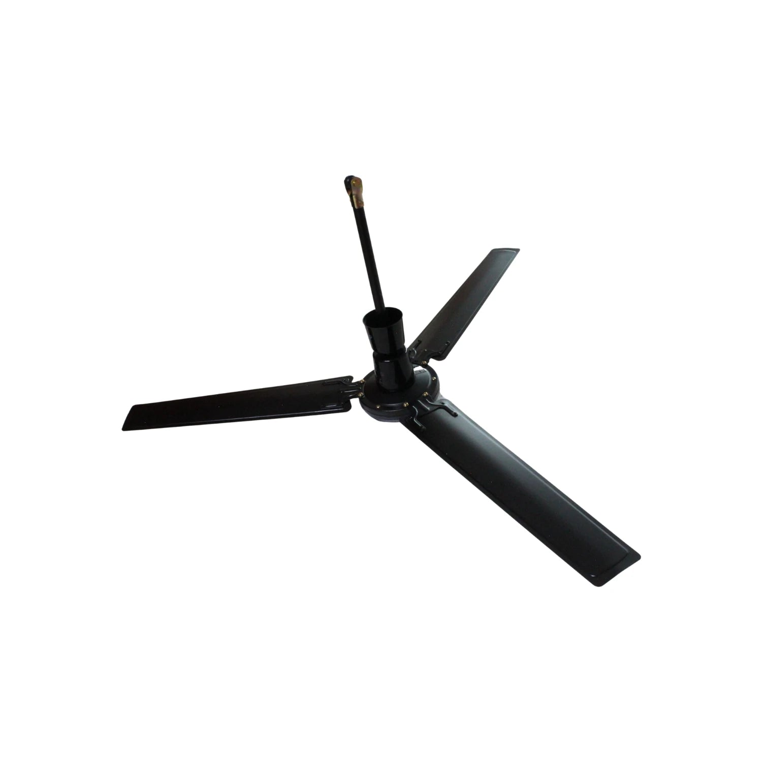 Ventilador de techo industrial negro de 3 aspas, potente para grandes áreas