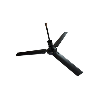 Ventilador de techo industrial negro de 3 aspas, potente para grandes áreas