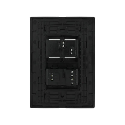 Placa 1 apagador/1 contacto crystal Igoto CRIS2002