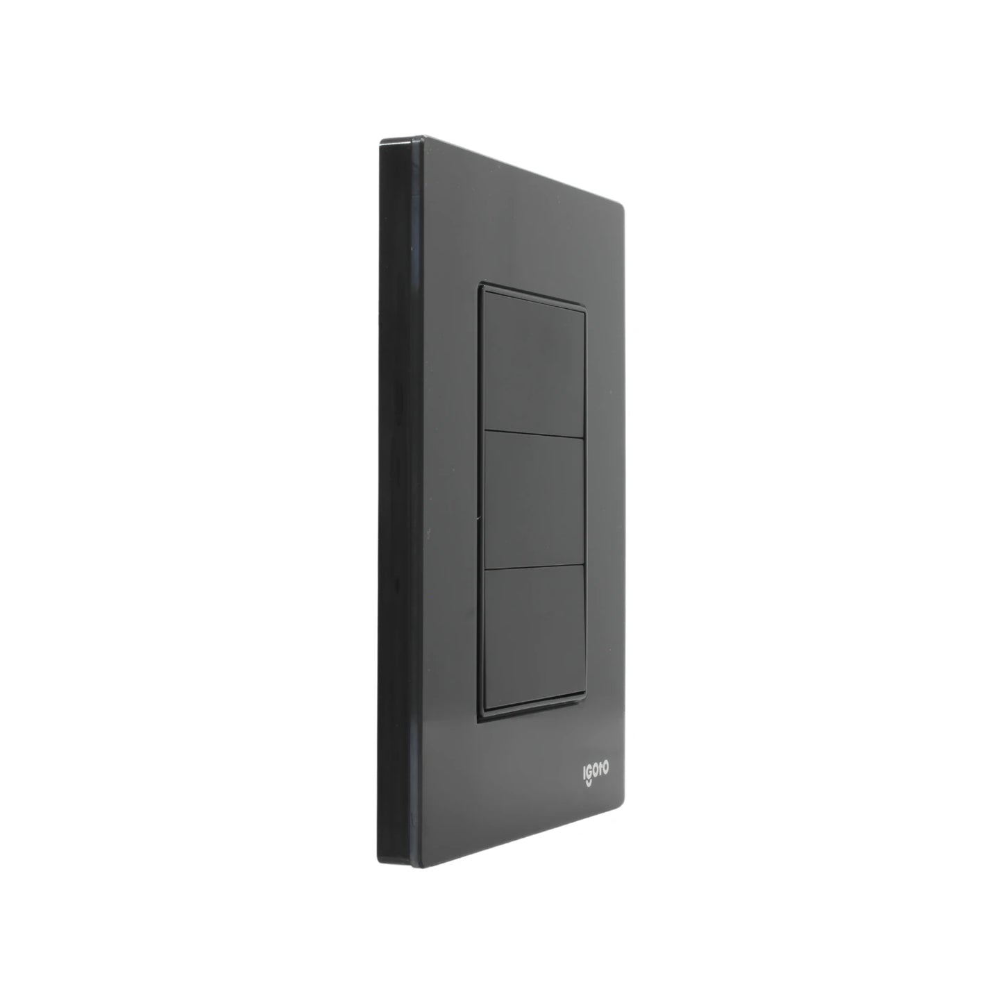 Placa ciega negra crystal Igoto CRIS2015