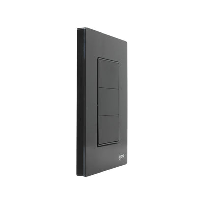 Placa ciega negra crystal Igoto CRIS2015
