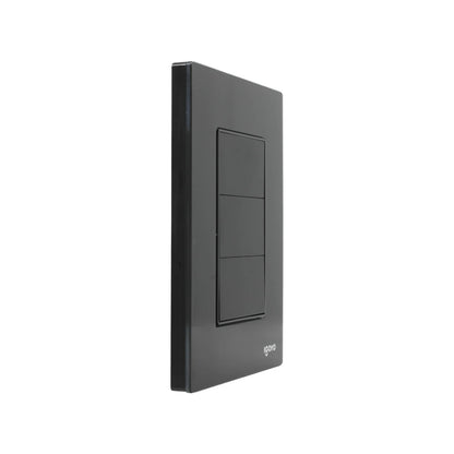 Placa ciega negra crystal Igoto CRIS2015