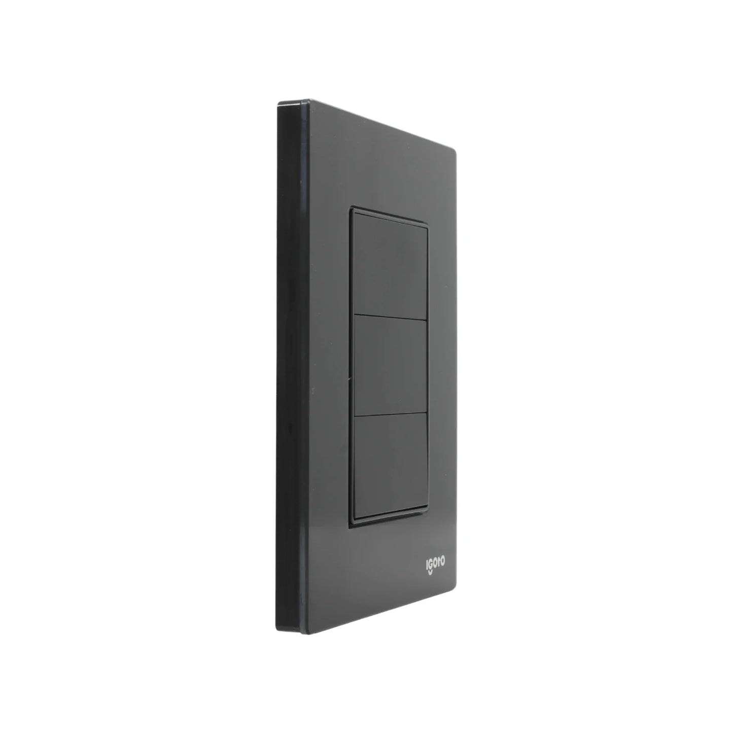 Placa ciega negra crystal Igoto CRIS2015