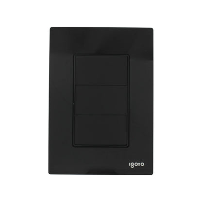 Placa ciega negra crystal Igoto CRIS2015