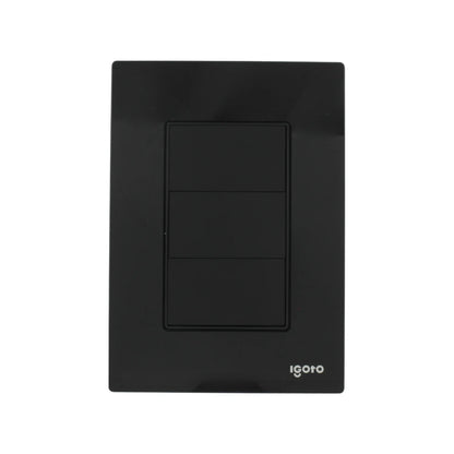 Placa ciega negra crystal Igoto CRIS2015