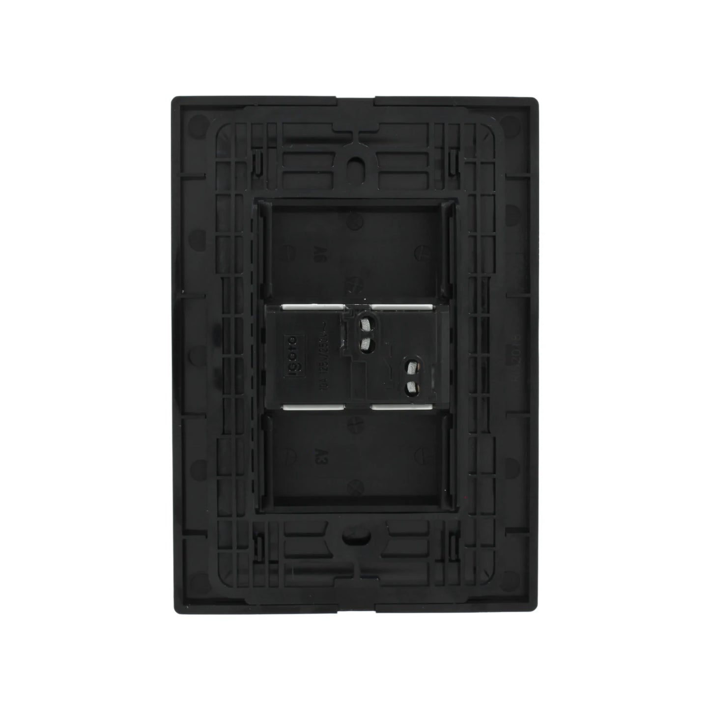 Placa botón para timbre negra crystal Igoto CRIS2018