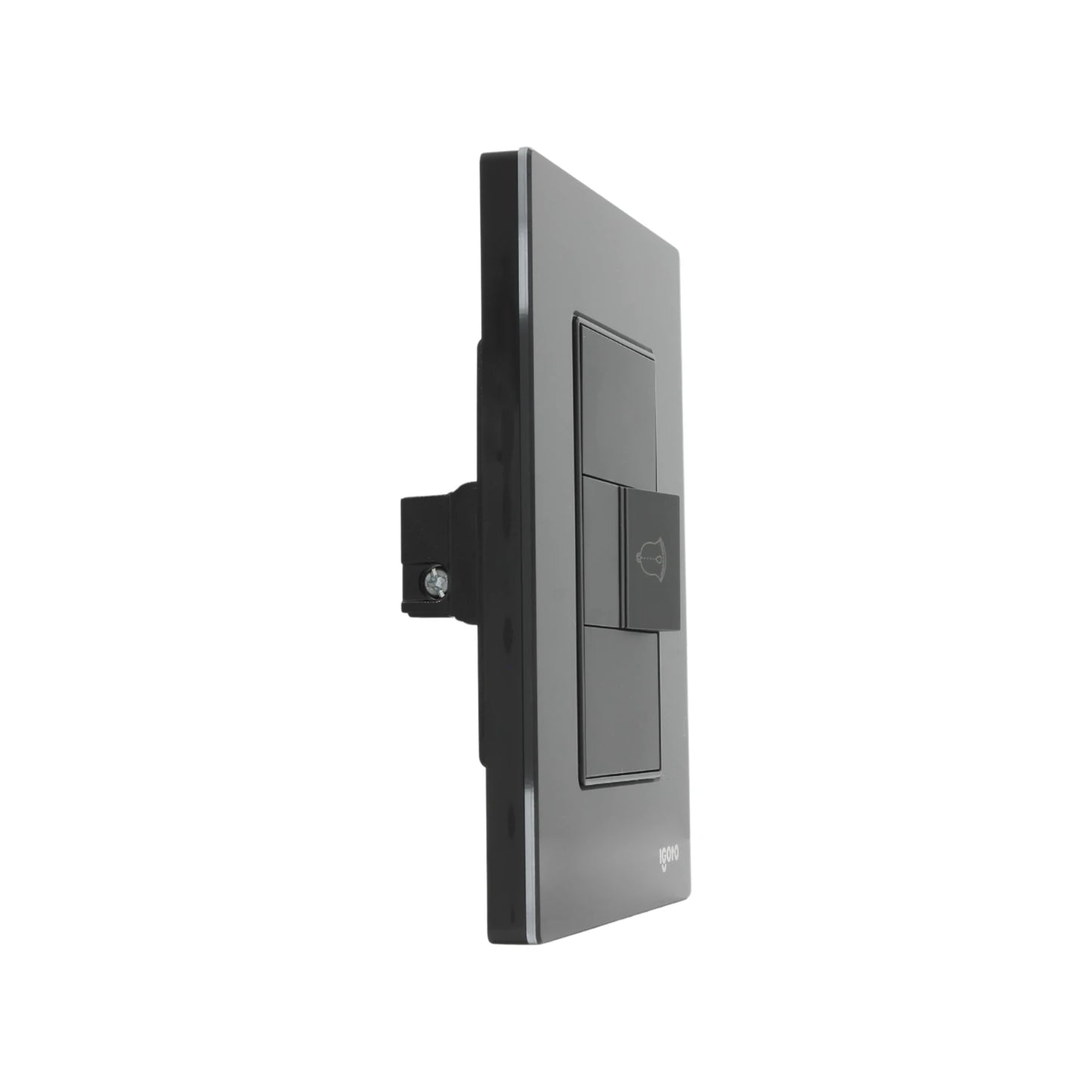 Placa botón para timbre negra crystal Igoto CRIS2018