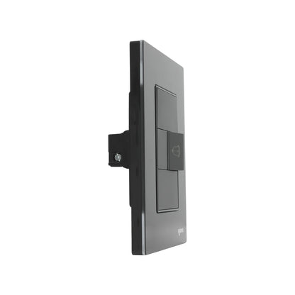 Placa botón para timbre negra crystal Igoto CRIS2018