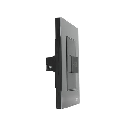 Placa botón para timbre negra crystal Igoto CRIS2018