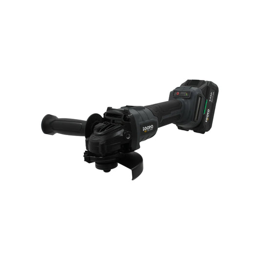 Esmeriladora inalámbrica Igoto BL PRO 20V con batería de litio 4.0Ah, negra para corte y desbaste.
