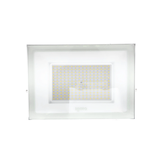Reflector LED Igoto 150W blanco rectangular para exteriores, luz brillante