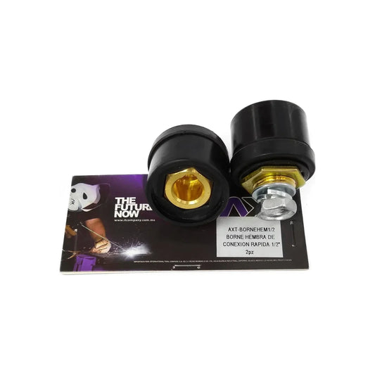 Borne hembra 1/2" 2 piezas AXT-BORNEHEM1/2