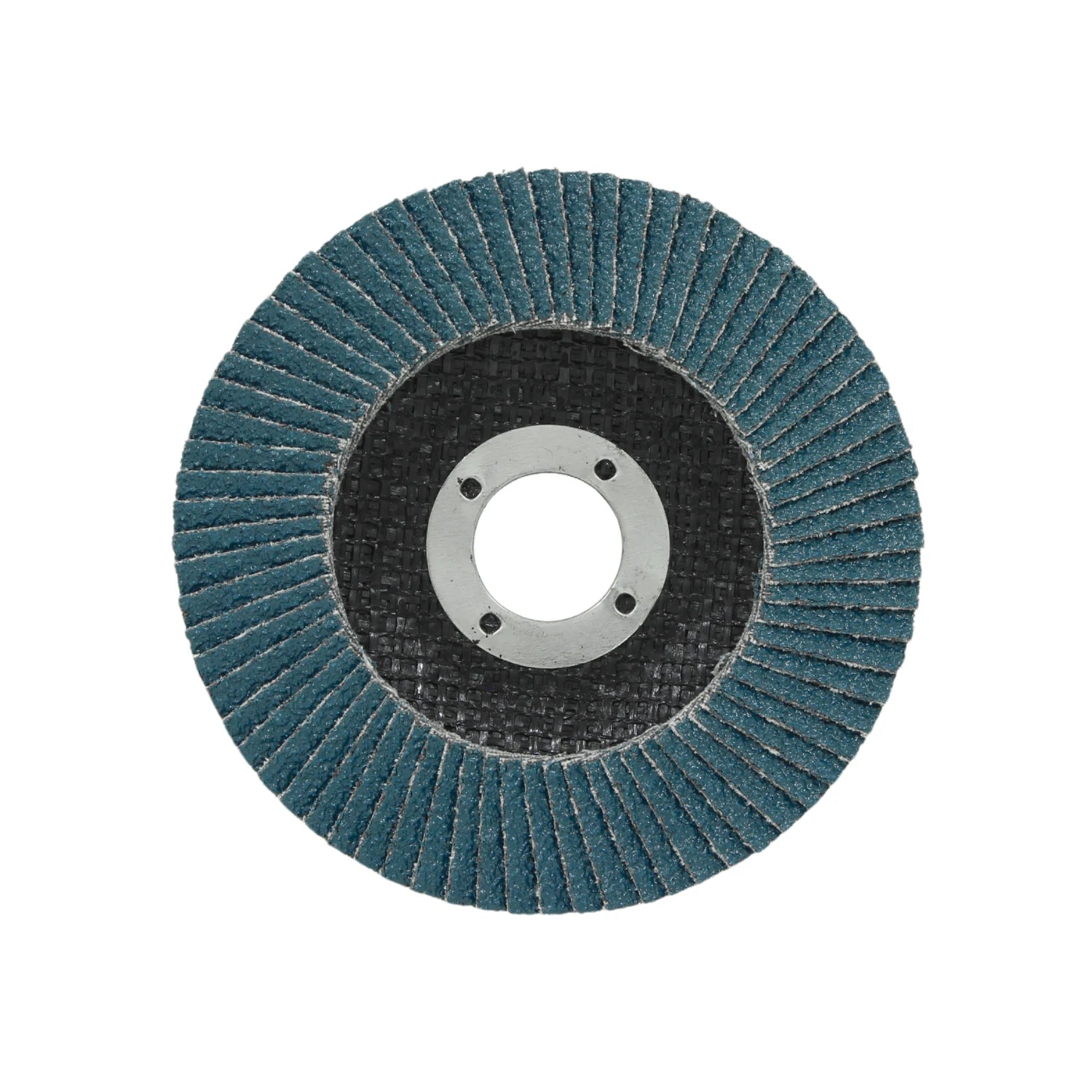 Disco laminado abrasivo azul grano 40 para esmeriladora, ideal para desbaste y pulido de metal.