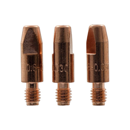 Juego de 3 puntas de contacto de cobre 0.8mm (0.030) para antorcha de soldadura, rosca estándar
