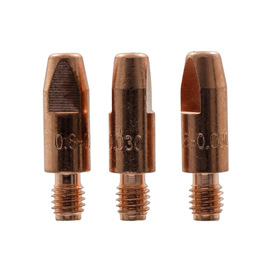 Juego de 3 puntas de contacto de cobre 0.8mm (0.030) para antorcha de soldadura, rosca estándar